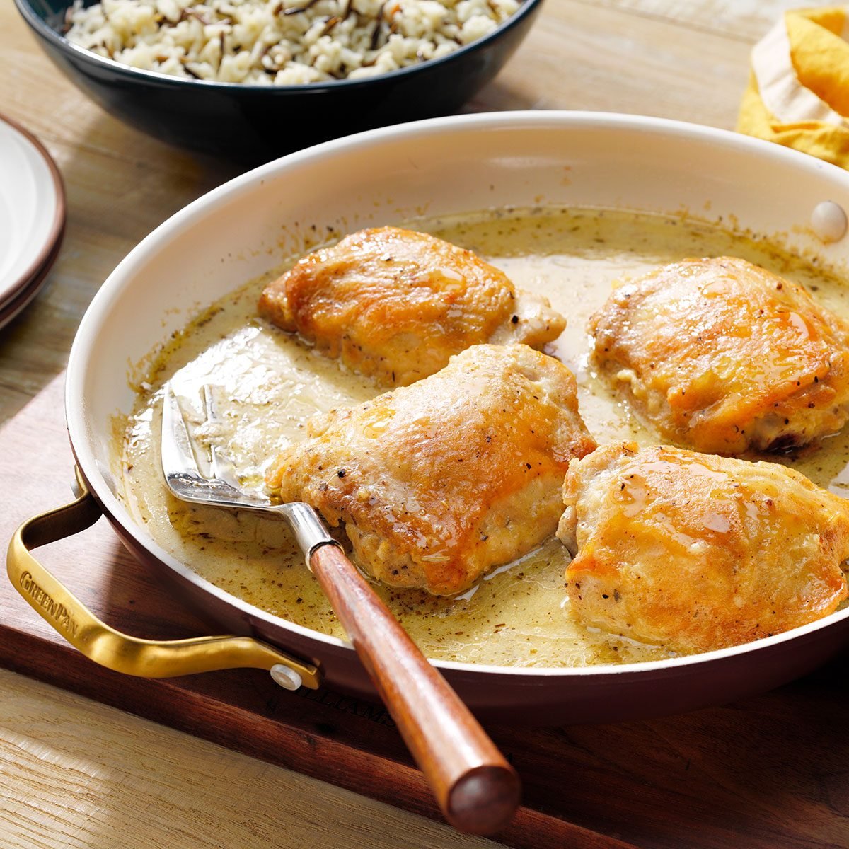 Creamy Smothered Chicken Thighs Cooked by Julie + video
