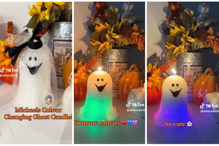 Michaels Color Changing Ghost Candle Via WheresBriii TikTok