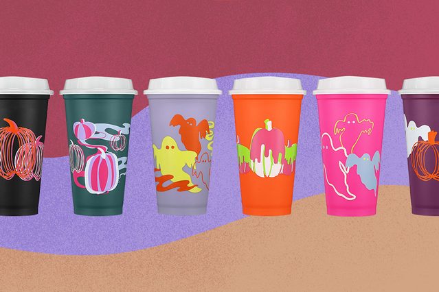 Starbucks Reusable Cup Set of 6 Halloween 2023 Courtesy Starbucks
