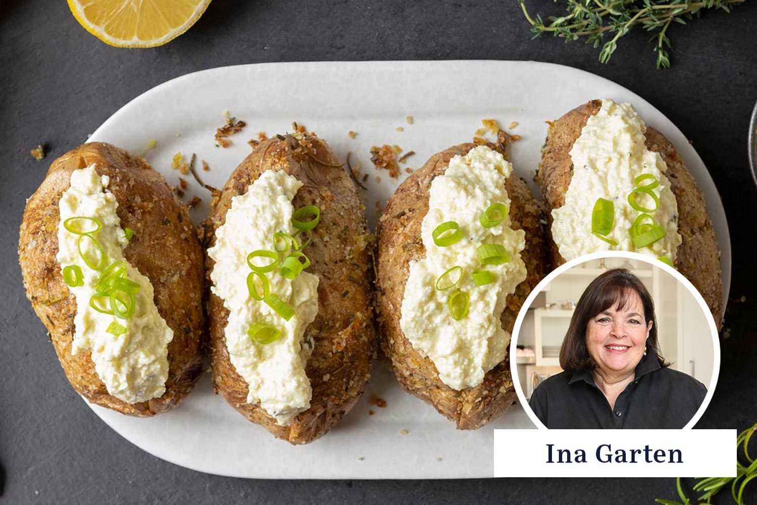 Ina Garten Whipped Feta Baked Potatoes Nancy Mock for TOH Getty