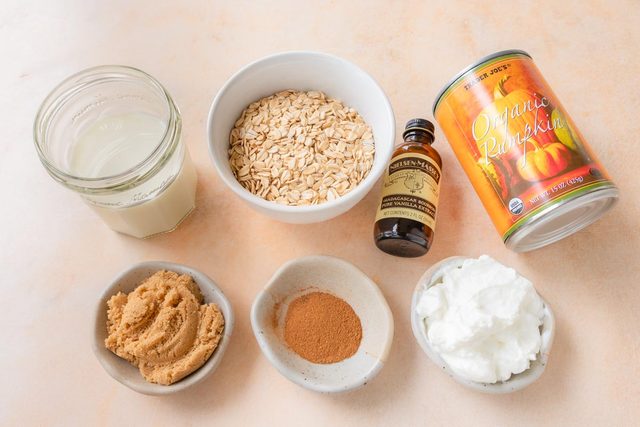 Ingredients for Pumpkin Pie Overnight Oats Molly Allen For TOH