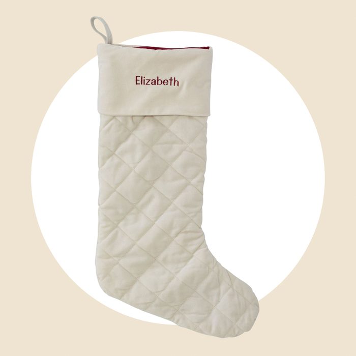 Quilted Velvet Personalized Christmas Stockings