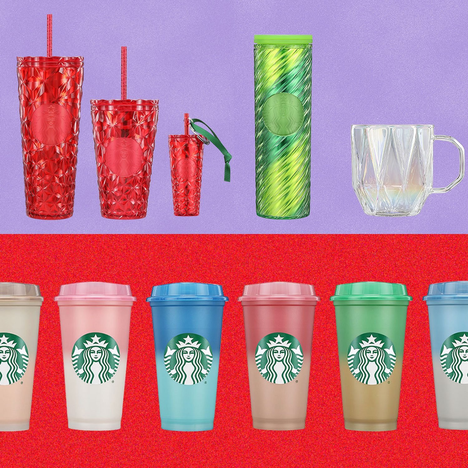 New 12OZ Starbucks Glass Coffee Mug Which Changes Color When Cold