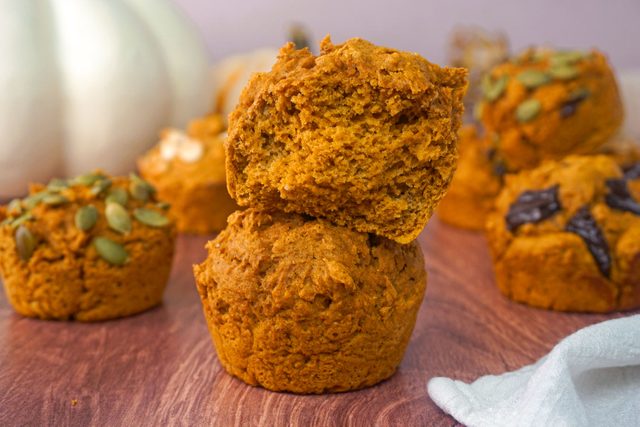 Two Ingredient Pumpkin Muffins Lauren Habermehl For Toh