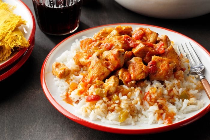 Chicken Creole served with rice