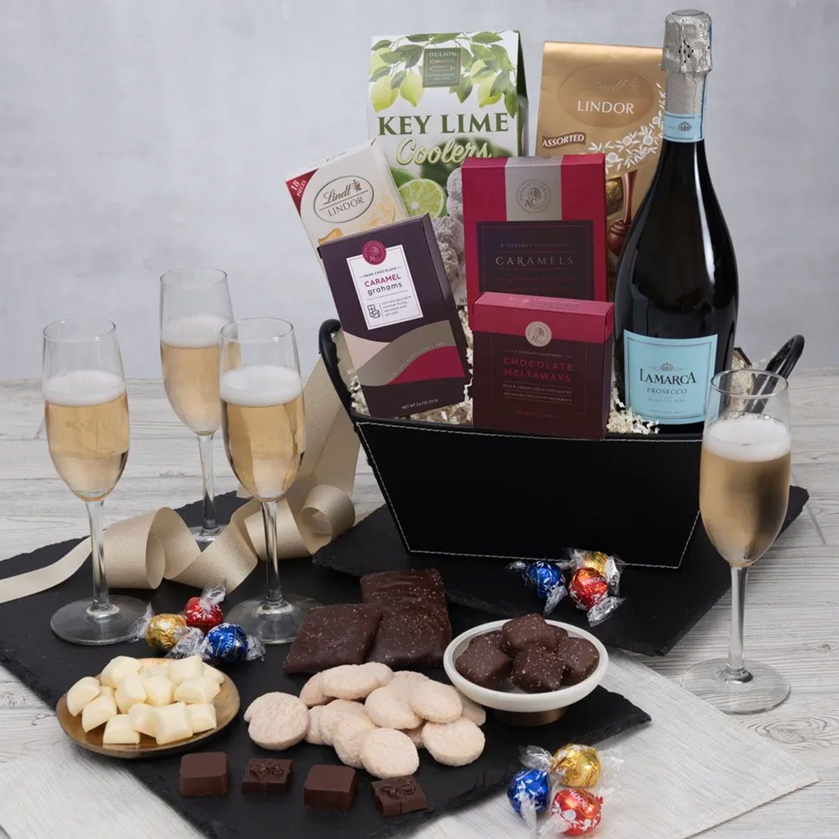 For The Celebrant Champagne And Truffles Gift Basket