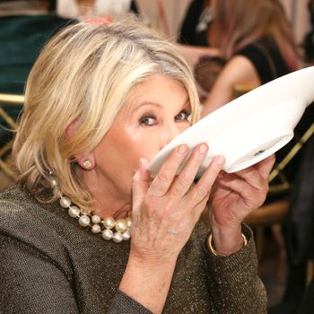 Martha Stewart Eats Out of a Dinner Bowl at a Dinner With Ghetto Gastro in New York City