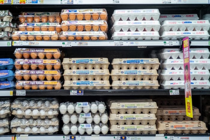 egg cartons in a store