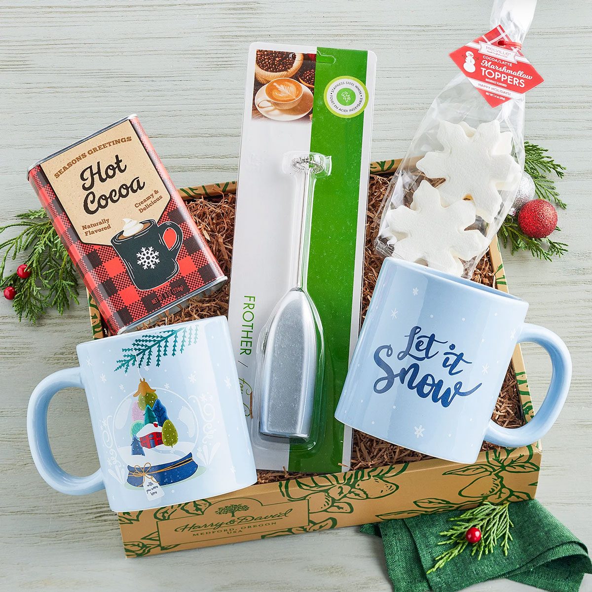 Holiday Mugs And Hot Cocoa Kit