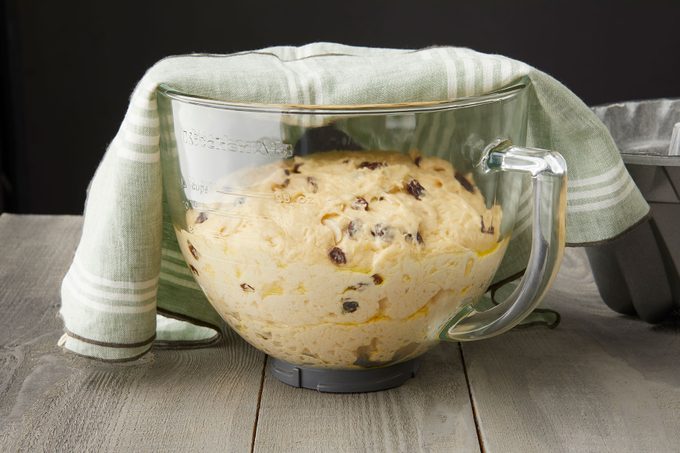 Dough in the Bowl covered with Cloth