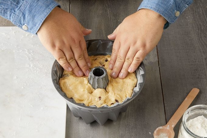 Filling the Dough in Pan