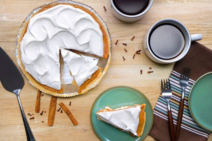 Pumpkin Pie with coffee and cloves