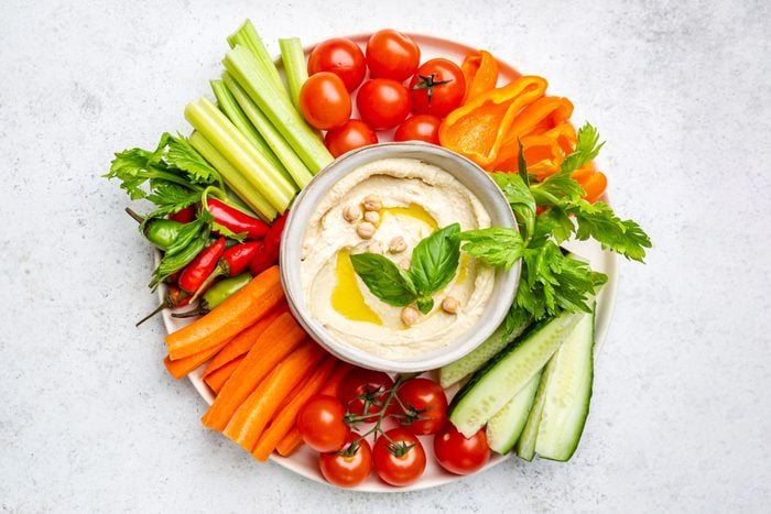 Hummus Platter With Assorted Vegetables