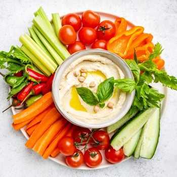 Hummus Platter With Assorted Vegetables