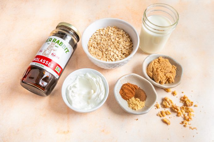 Ingredients For Gingerbread Overnight Oats Molly Allen For Toh