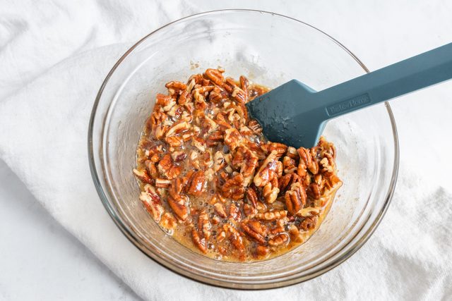 Prep Pecan Topping For Pecan Pie Brownies Molly Allen For Toh