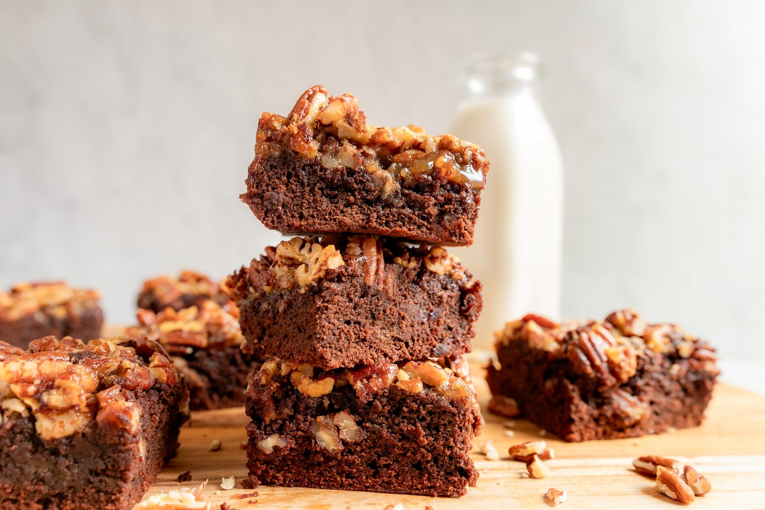 Stacked Styled Pecan Pie Brownies Molly Allen For Toh