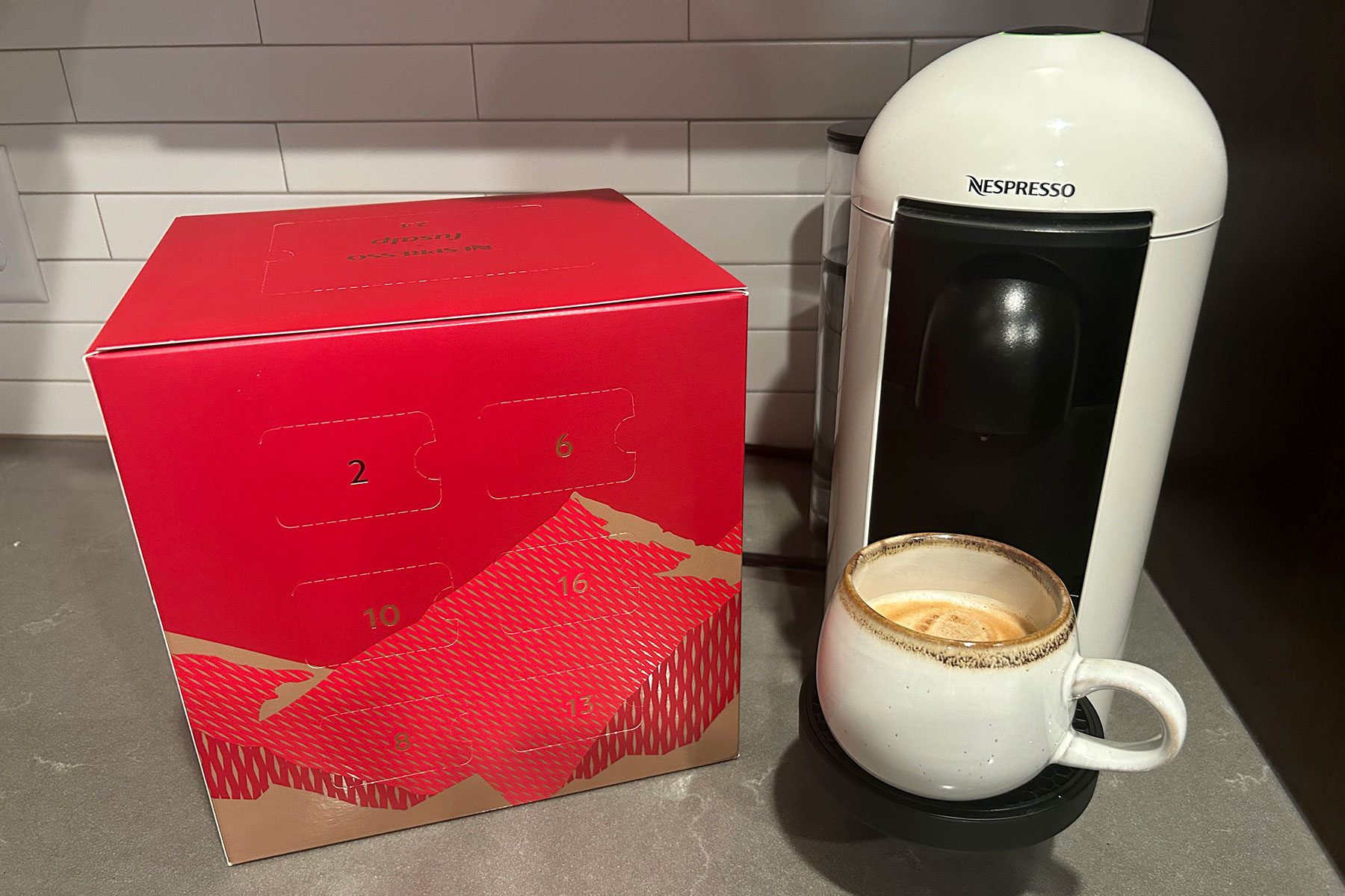 Nespressocal Coffee Pod Box With Coffee Machine