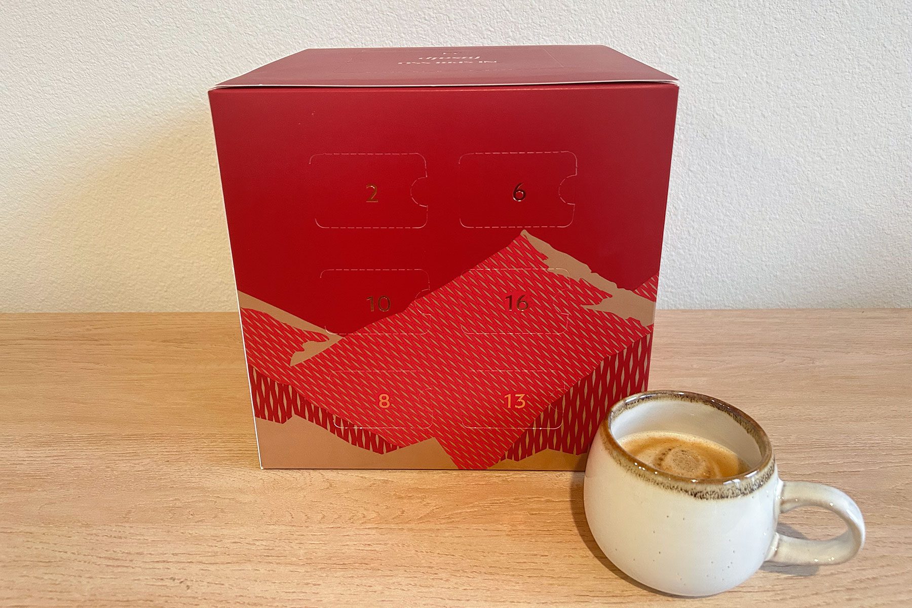 Nespresso Coffee Pod Box with Cup of Coffee