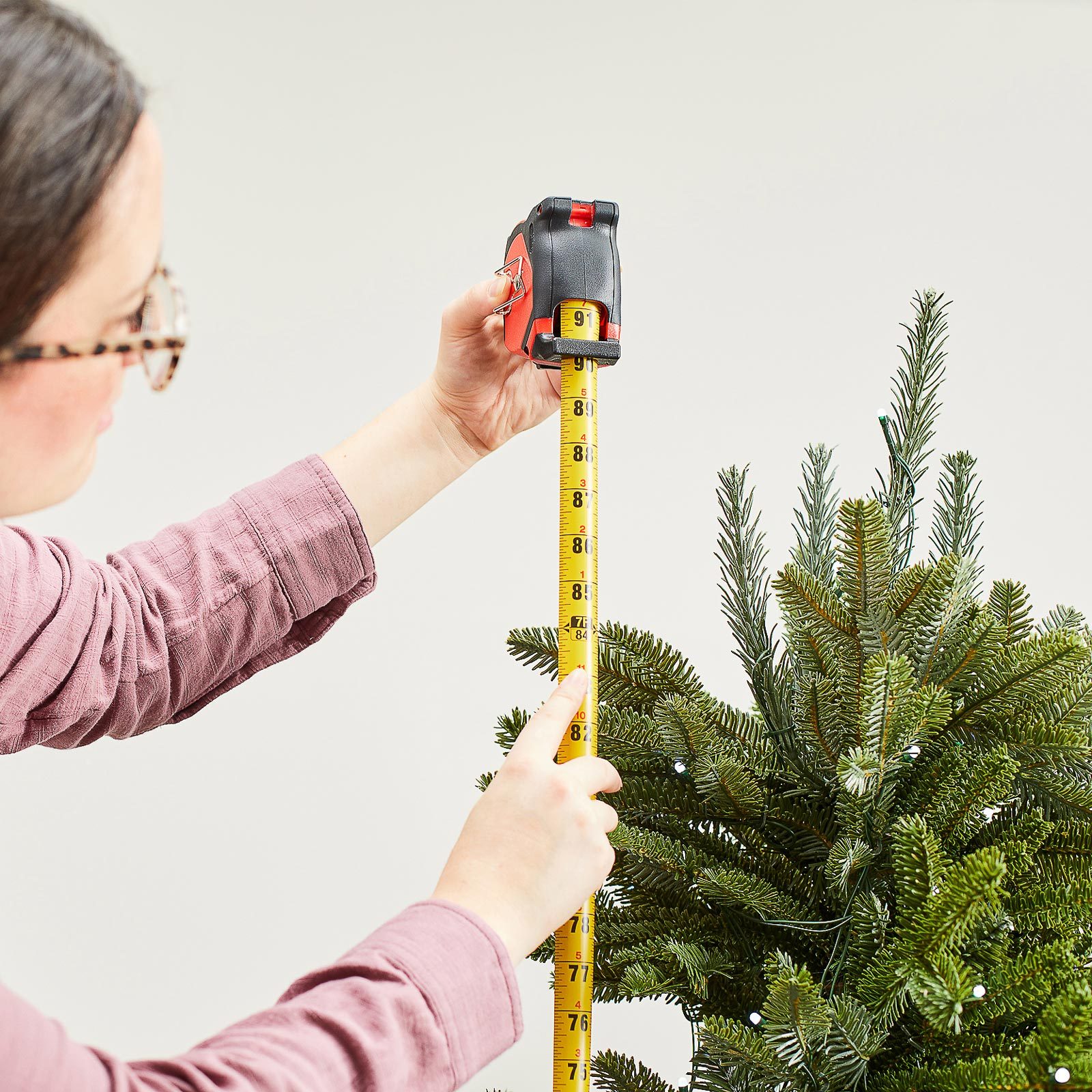 tape measure and christmas tree