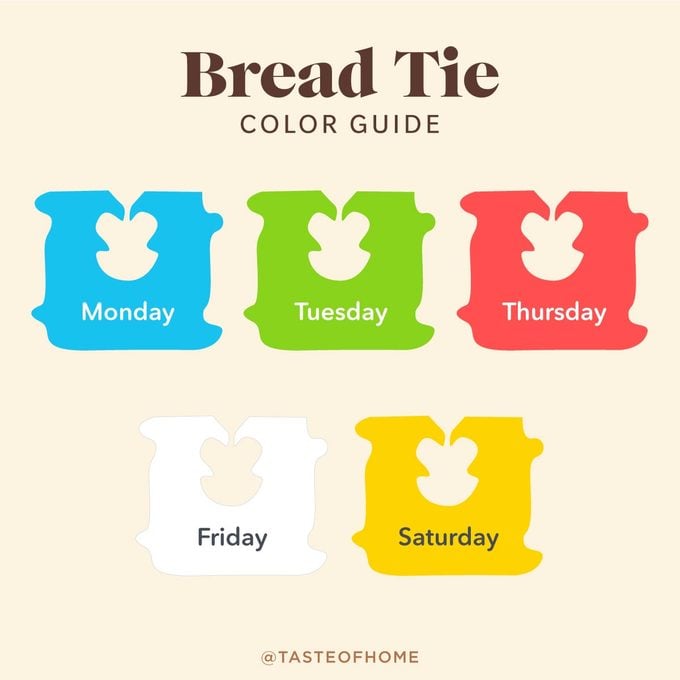 Bread Tie illustrations Color Guide weekly