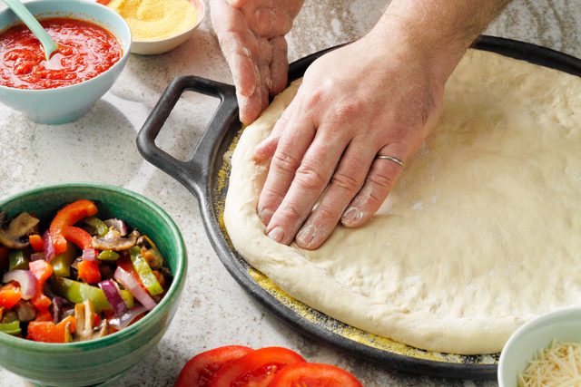 Vegan Pizza making dough
