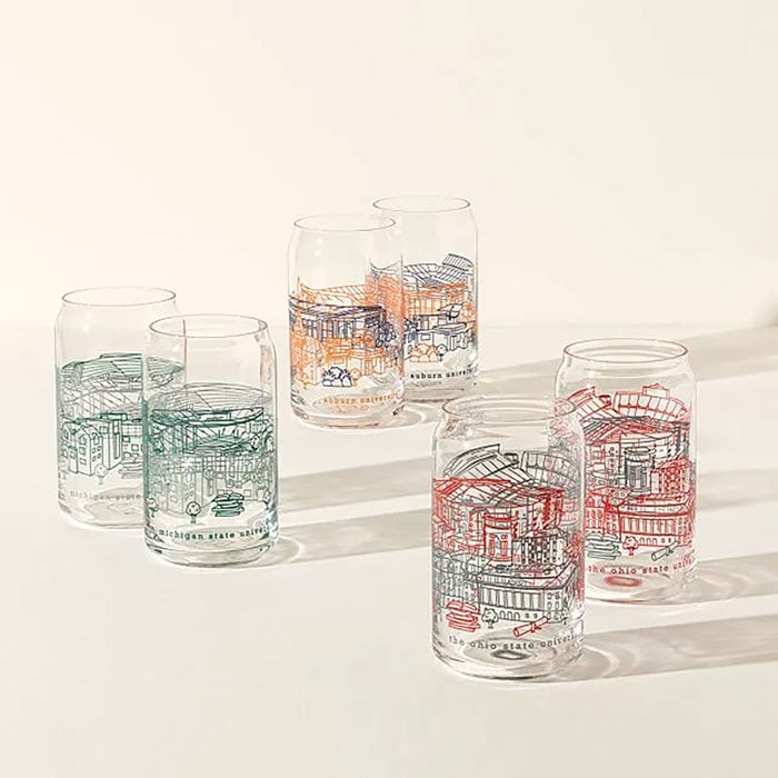 College Cityscape Can Shaped Glasses 
