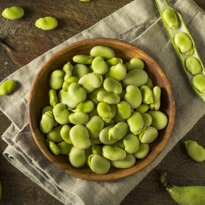 Raw Organic Fresh Green Fava Beans