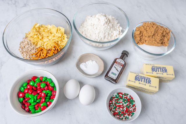 Ingredients for Kitchen Sink Christmas Cookies
