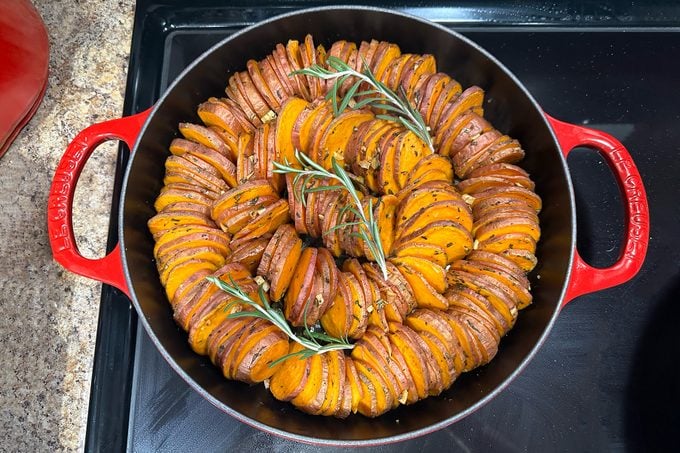 Sweet Potato Swirl on Le Creuset Signature Everyday Pan 