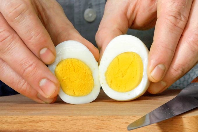 inside of a hard boiled egg