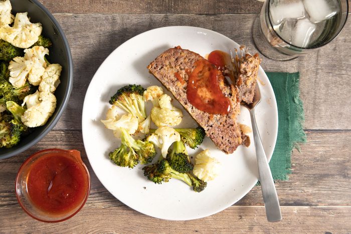 Beef And Pork Meat Loaf served in a plate