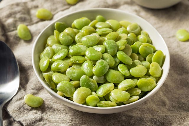 Green Lima Beans in a bowl