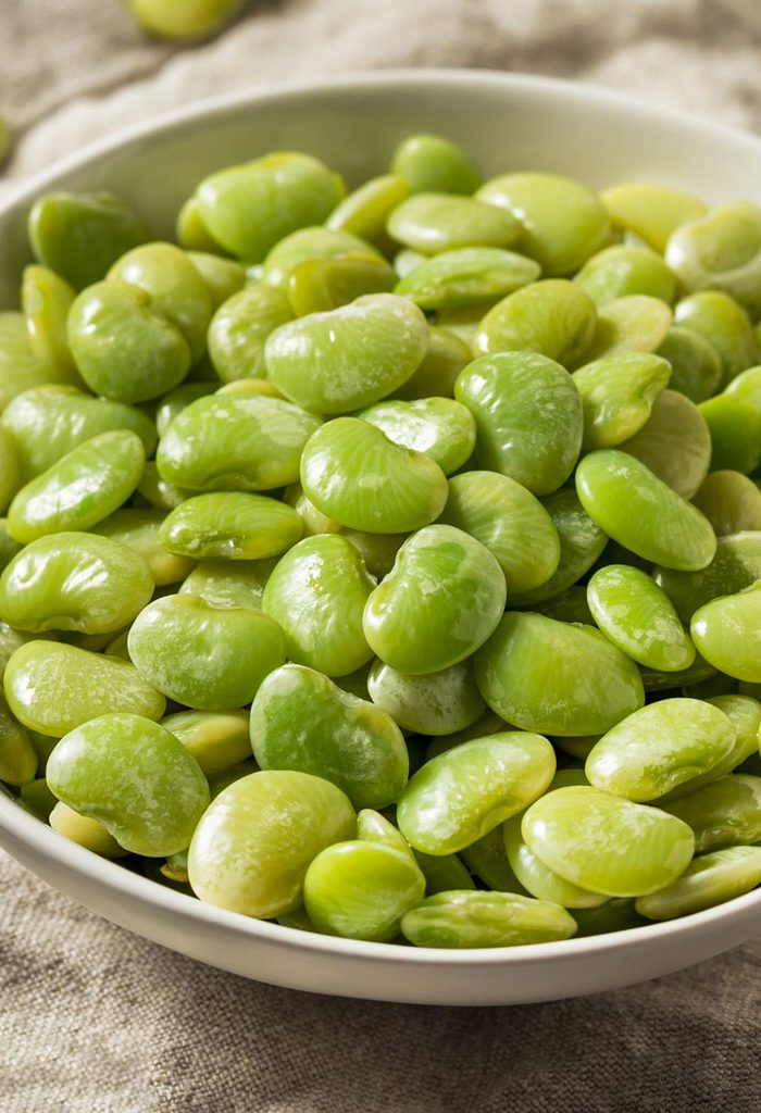 Green Lima Beans in a bowl