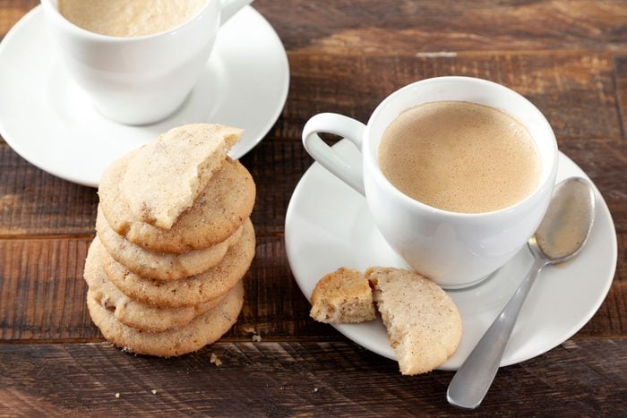 Cinnamon Sugar Cookies served with tea