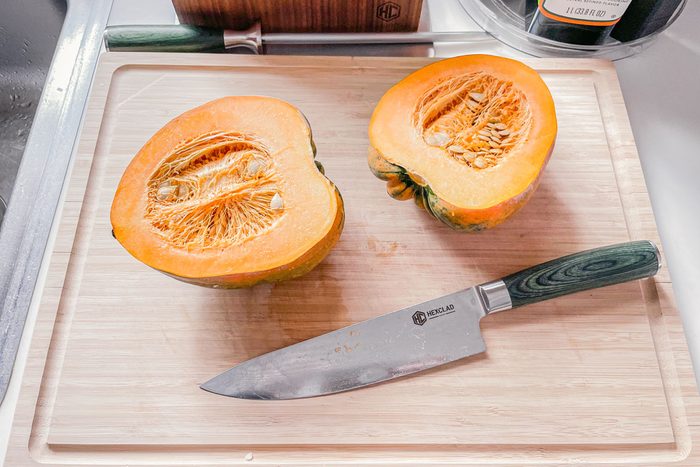 Cutting Squash with Hexclad Knives