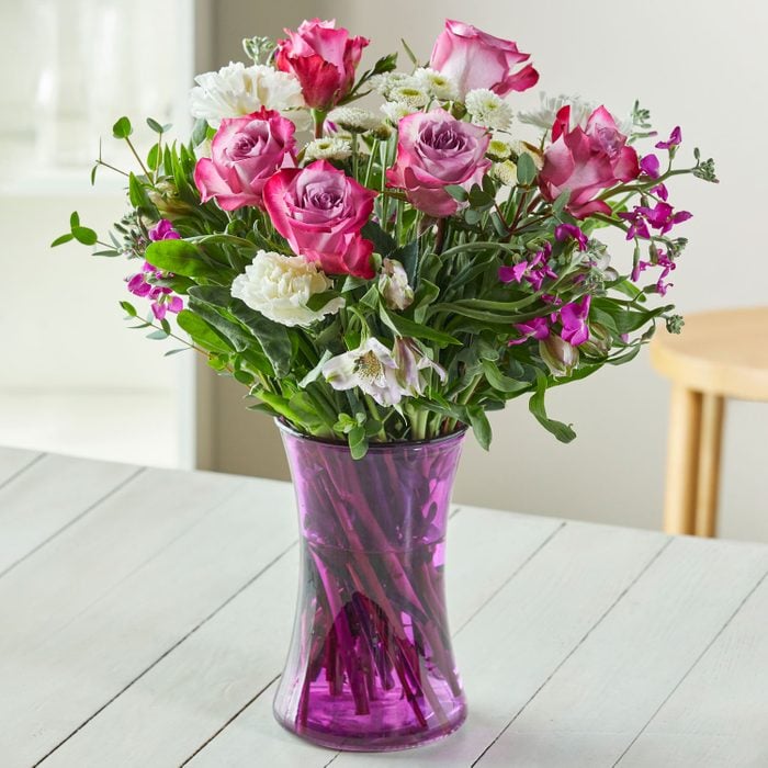 1-800 Flowers in Pink Glass Vase , The Best Flower Delivery In 2024