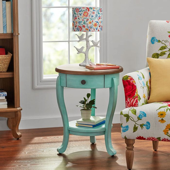 The Pioneer Woman Helen End Table Made With Solid Wood Frame 