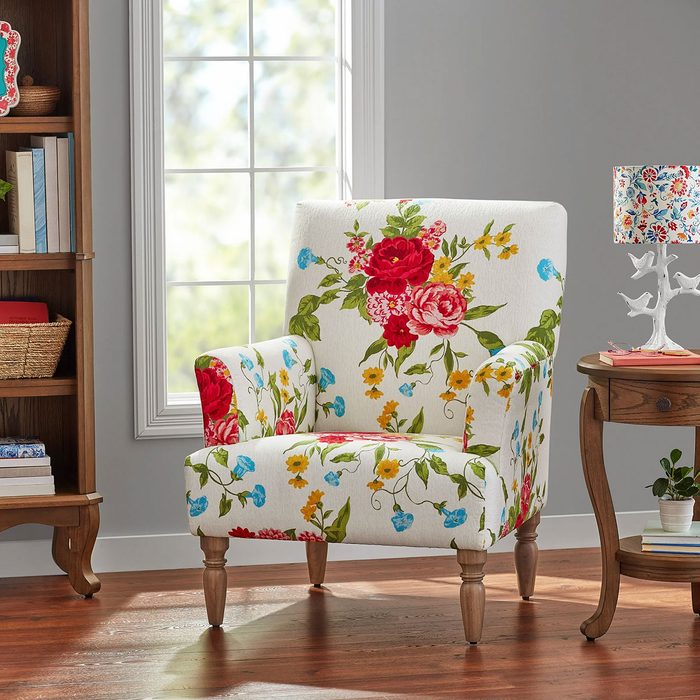 The Pioneer Woman Sweet Rose High Rolled Arm Accent Chair 