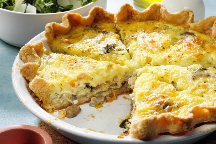 Delicious Vegetable Quiche sliced