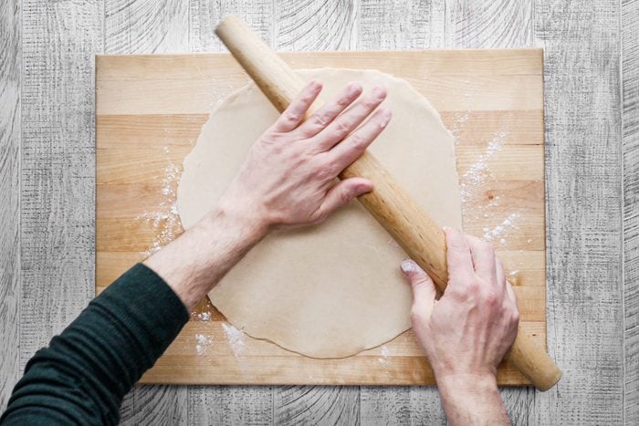 Roll the dough on lightly floured surface