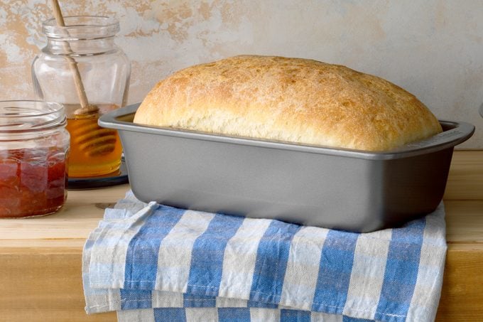 bread in a loaf pan