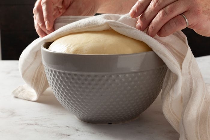 Dough resting in big bowl