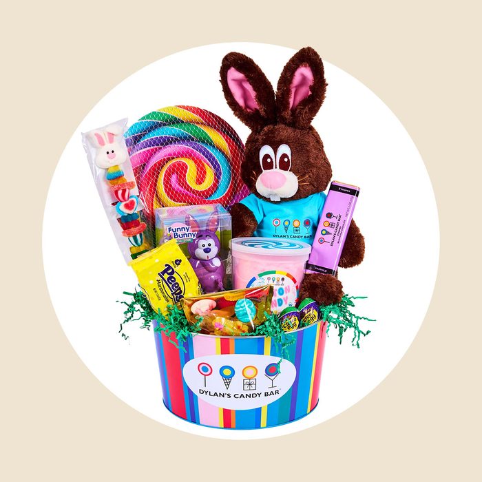 Chocolate Plush Bunny Basket