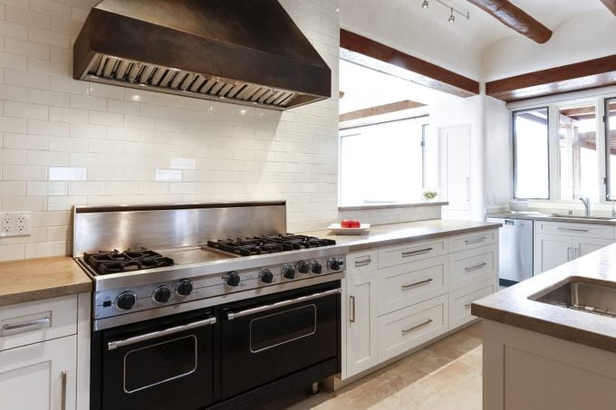 kosher kitchen with two ovens and stove