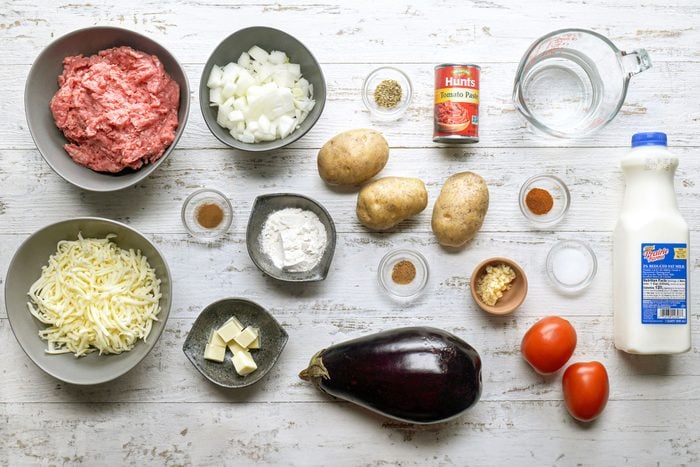 Ingredients for Moussaka