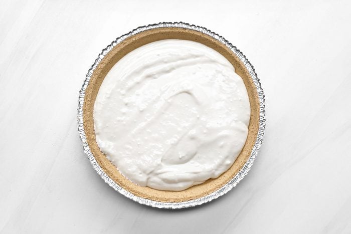 No Bake Pie on a marble surface