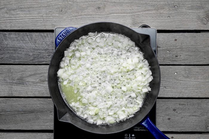 Cooking onions in large skillet