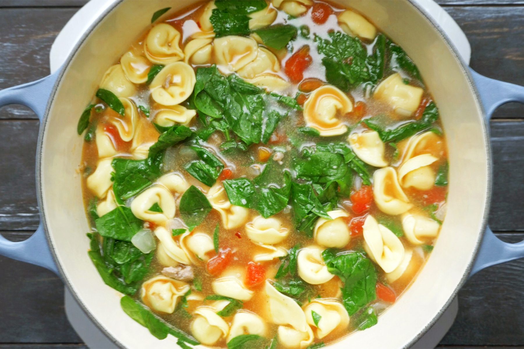 Rustic Italian Tortellini Soup 