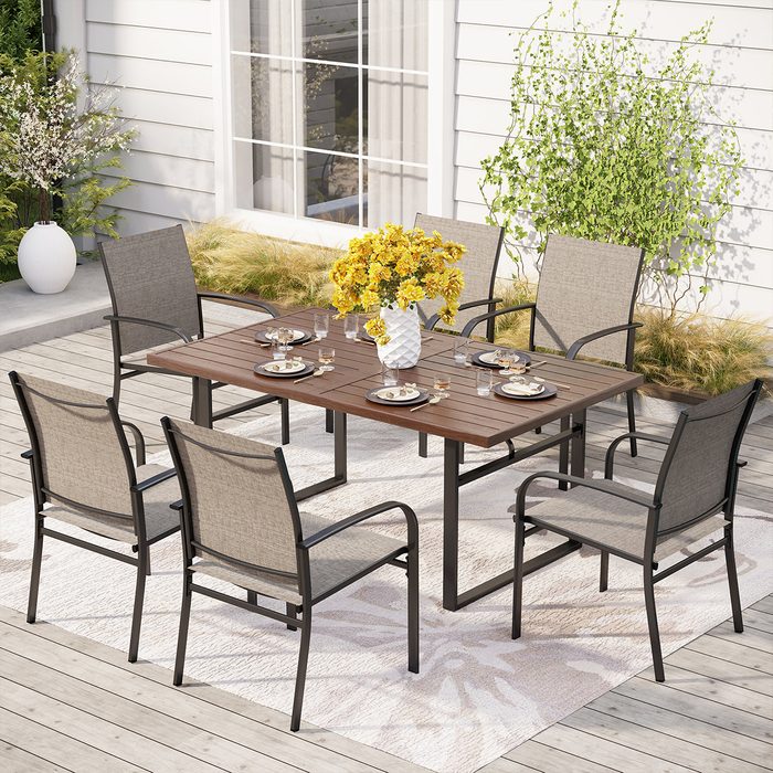 Six Person Long Dining Set